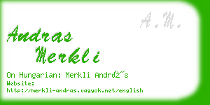 andras merkli business card